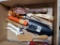 BOX OF GARDEN TOOLS