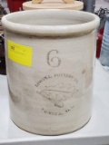 LOWELL POOTERY 6 GAL CROCK