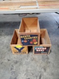 3 WOODEN CRATES