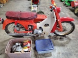 HONDA 50 MOTOR BIKE AND PARTS NEEDS WORK