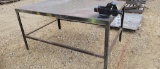 6' x 4' STEEL TABLE WITH VISE - 36