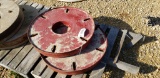 PAIR OF CONCRETE WHEEL WEIGHTS- FIT IH TRACTOR