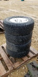 3 - P255/65R16 TIRES WITH RIMS AND 1 TIRE ONLY