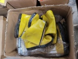 BOX OF ASSORTED SIZE RUBBER BOOTS