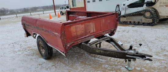 2 WHEEL FORD PICKUP BOX TRAILER W/ SPARE TIRE