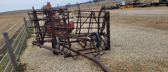 HARROW WITH 4-6' SECTIONS ON CART