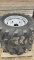 PAIR OF 19.5L X 24 TRAC LOADER TIRE ON 8 BOLT RIMS