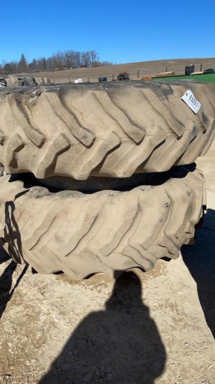 PAIR 18.4 X 38 CLAMP ON DUALS WTH CLAMPS