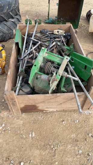 BOX OF PLANTER PARTS OFF JD 1720 PLANTER