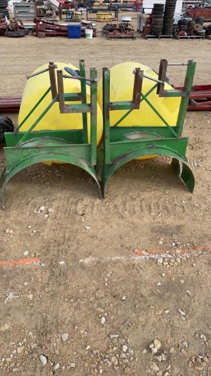 PAIR OF 125 GAL PLANTER TANKS W/ BRACKETS