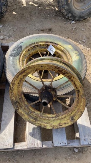 (2) JOHN DEERE SPOKE RIMS