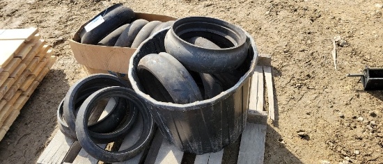 (16) GAUGE WHEEL RUBBER TIRES