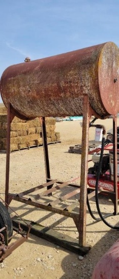 300 GALLON GAS BARREL ON STAND