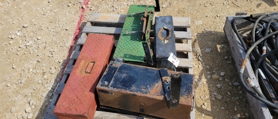 PALLET OF TRACTOR TOOL BOXES