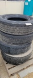 GROUP OF 5 295/75R22.5 TIRES