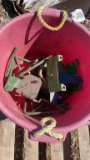 TUB OF MISC TRACTOR AND FARM EQUIPMENT PARTS