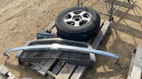 CHEVY TRUCK GRILL, HEADLIGHT, & SPARE WHEEL