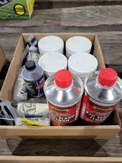 Box Of Assorted Automotive Supplies
