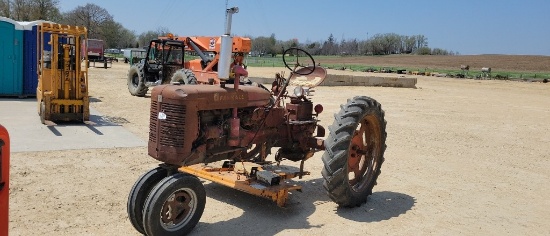 FARMALL SUPER C TRACTOR WITH WOODS 60" BELLY MOWER