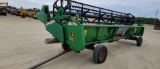 JOHN DEERE 925 GRAIN PLATFORM AND HOMEMADE CART