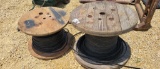 2 - WOODEN SPOOLS OF CABLE