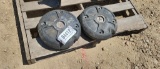 PAIR OF LAWN TRACTOR WEIGHTS