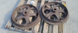 PAIR IHC FRONT STEEL WHEELS FOR TRACTOR