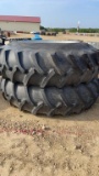 PAIR GOODYEAR 18.4X38 8 PLY TIRES