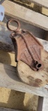 ANTIQUE WOODEN PULLEY FOR HAY TROLLEY