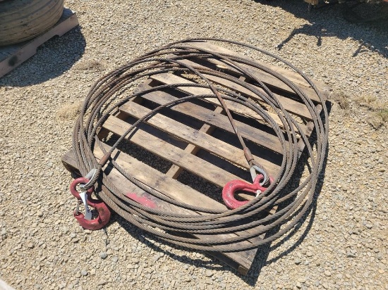 5/8" x 100' Cable w/ Slip Hooks