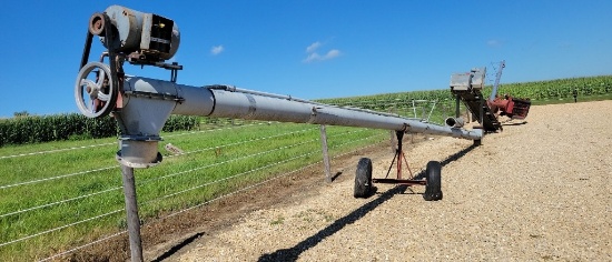 8" X 45' TRANSFER AUGER WITH ELECTRIC MOTOR