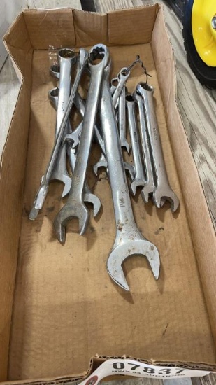 BOX 2 SETS MISC LARGE WRENCHES