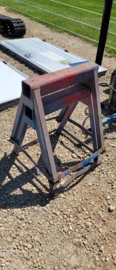 (2) STEEL SAWHORSES