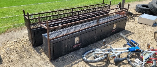 8' BLACK ALUMINUM TRUCK TOOL BOX