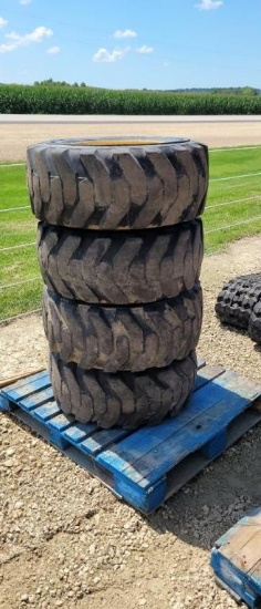 12 - 16.5 SKID LOADER TIRES AND RIMS