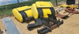 PAIR DEMCO 240 GALLON SADDLE TANKS ON STEEL FRAME