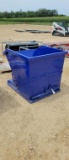 NEW BLUE METAL TIPPING DUMPSTER