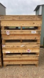 STACK OF 4 WOODEN CRATES