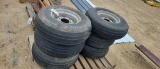 QTY 6 - 11L-14 WAGON TIRES AND RIMS