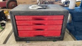 RED/BLACK TOOLBOX FULL OF SOCKETS