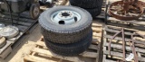 PAIR 235/85R16 TIRES AND NEW RIMS