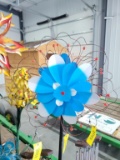 Metal Flower Spinning Yard Art