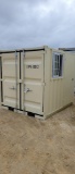 NEW 8' STORAGE CONTAINER WITH SIDE DOOR AND WINDOW