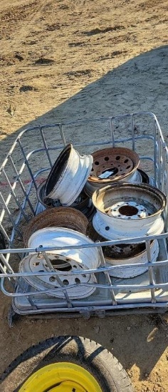 TOTE OF 8 TRAILER RIMS 8 BOLT PATTERN