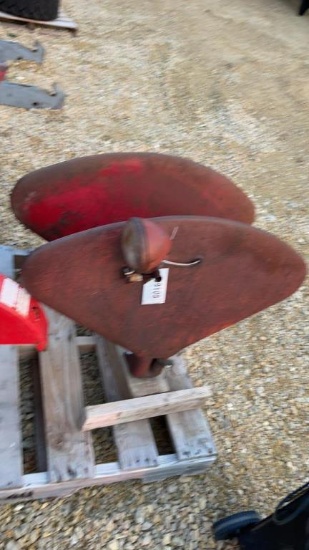 PAIR FARMALL H OR M REAR FENDERS WITH LIGHT