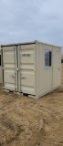 NEW 9' STORAGE CONTAINER WITH SIDE DOOR & WINDOW