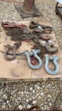 PALLET OF MISC CLEVIS,CHAIN & MATERIAL LIFT CLAMPS