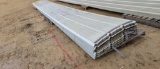 52- USED 28' SHEETS OF WHITE BARN STEEL