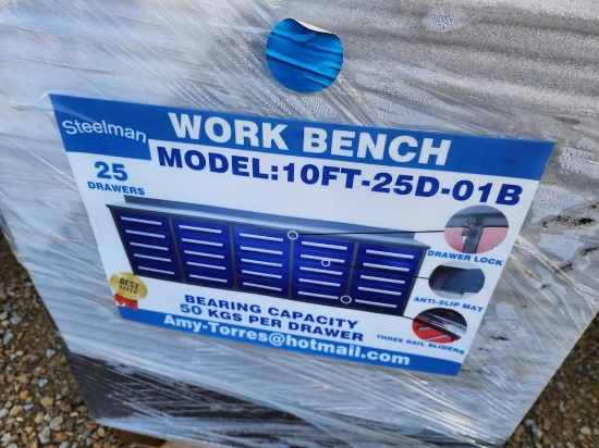 New Steelman 10'-25D-2-01B Work Bench