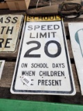 School Speed Limit Metal Sign